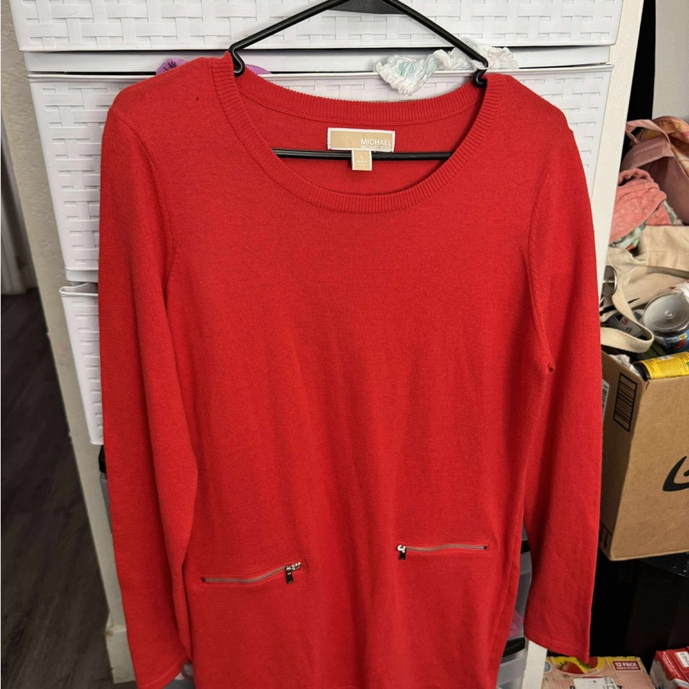 Michael Kors Red Women's long sleeve dress
